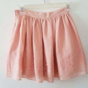 XXI Peach Embroidered Skirt